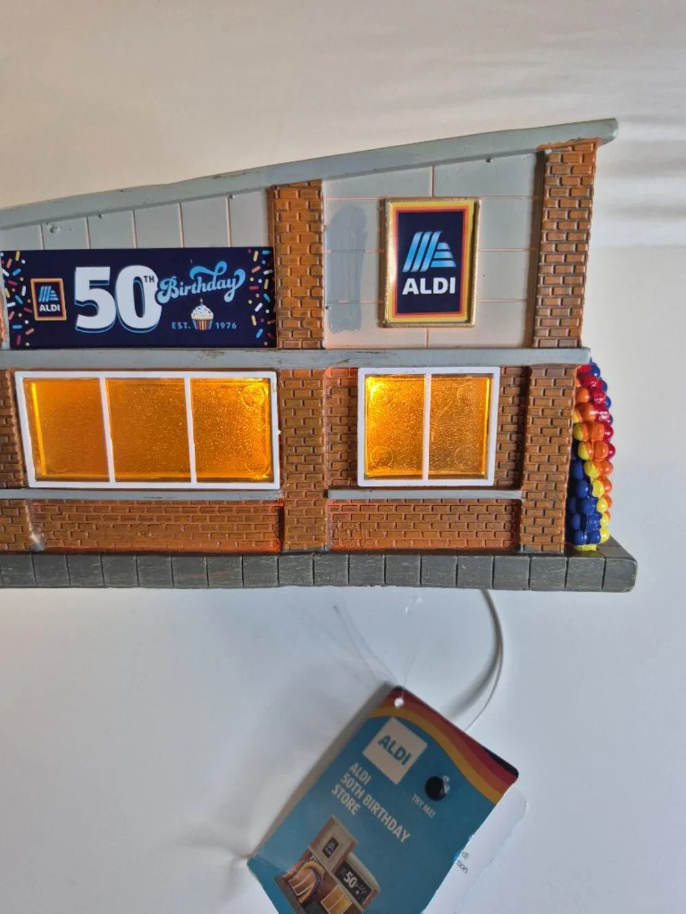 Aldi 50th Birthday Store Light Up! Balloon Arch + Aldi Die Cast US Truck, NEW